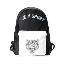 Plein Sport Unisex Logo Print Two Tone "ZAINO EASTPAK" Backpack Bag