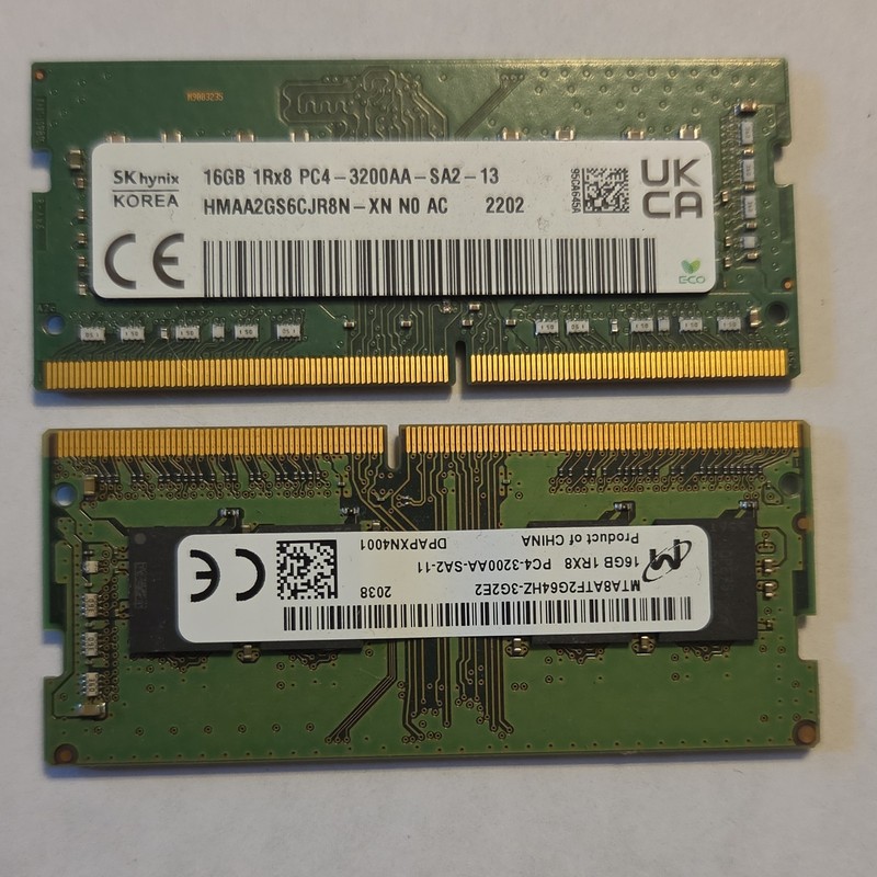 SK hynix 32GB (2x16GB) DDR4-3200 PC4-3200AA 260-Pin ECC SO-DIMM