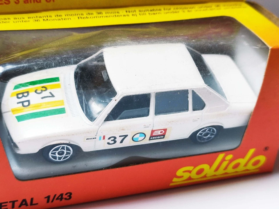 1983 SOLIDO 1:43 ЛИТОЙ АВТОМОБИЛЬ 1304 BMW 5.30 РАЛЛИ #37 - НОВЫЙ АВТОМОБИЛЬ В ОТЛИЧНОЙ КОРОБКЕ - Изображение 2 из 4