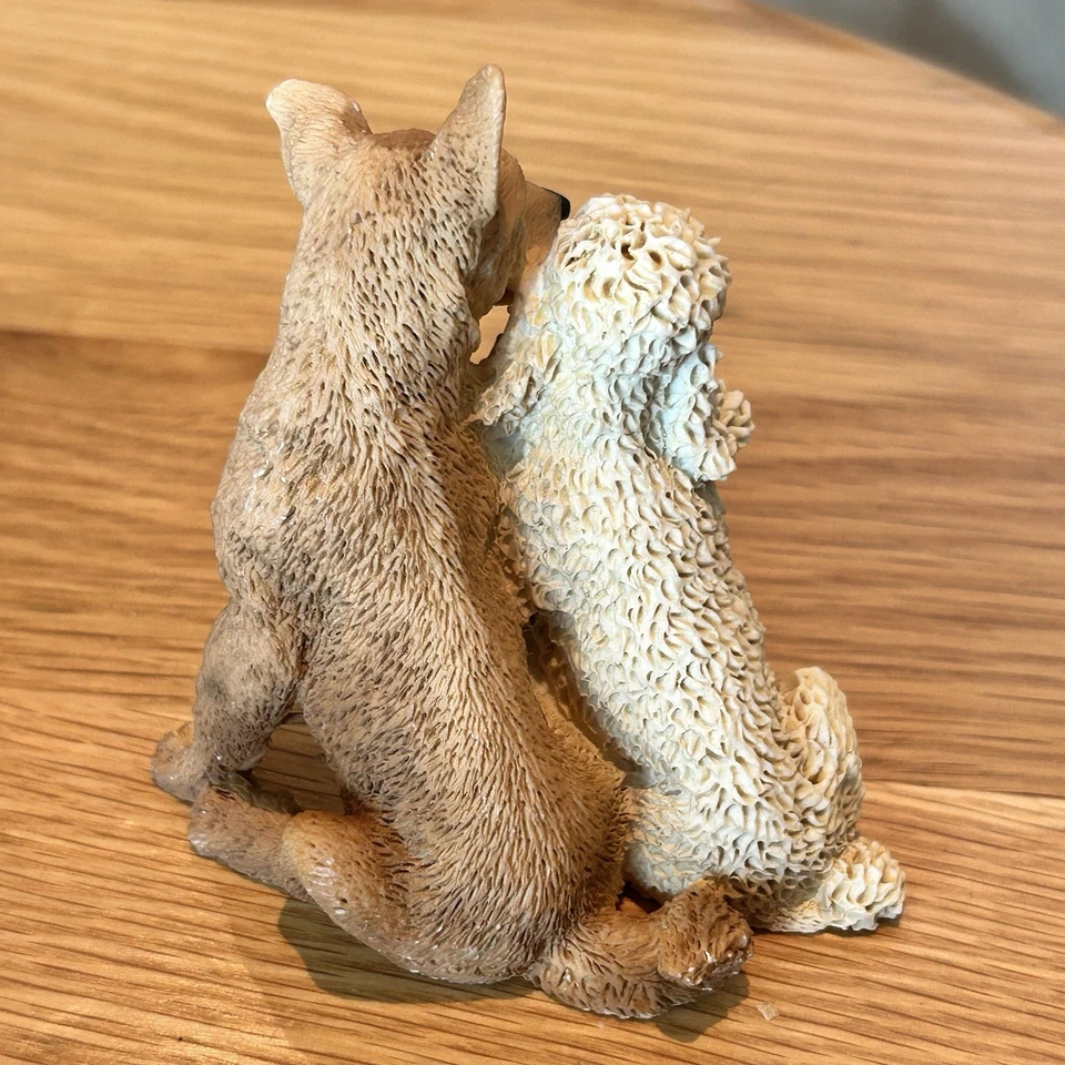 Castagna ITALIA Perros Sentados Caniche Escultura Coleccionable Amantes Hecha a Mano Foto 3 de 4