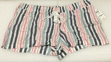 Jenni Intimates Sleep Shorts XL Multi-Color Stripe Drawstring New With Tags