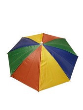 Rainbow Umbrella Hat Hands Free Adjustable Novelty Joke Gift Kids And Adults