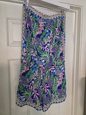 Lilly Pulitzer Rikki Romper Borealis Blue How You Like Me Prowl Size Large