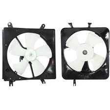 Radiator Cooling Fan Assembly Set For 94-01 Acura Integra With A/C Condenser Fan
