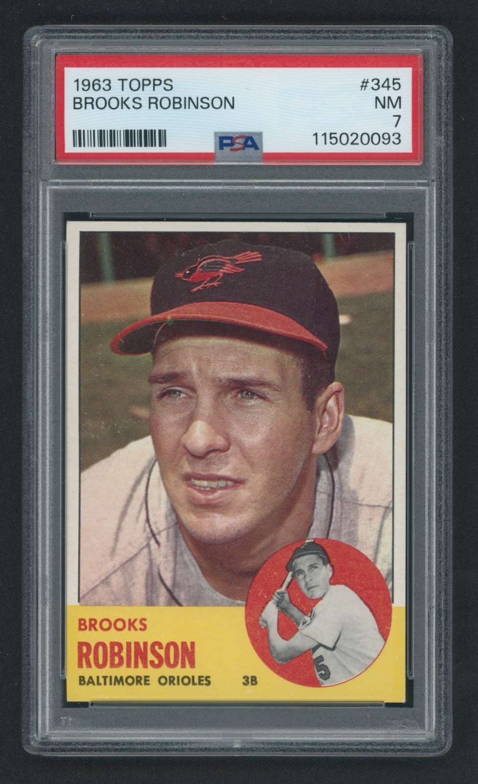 1963 Topps #345 Brooks Robinson PSA 7 NM