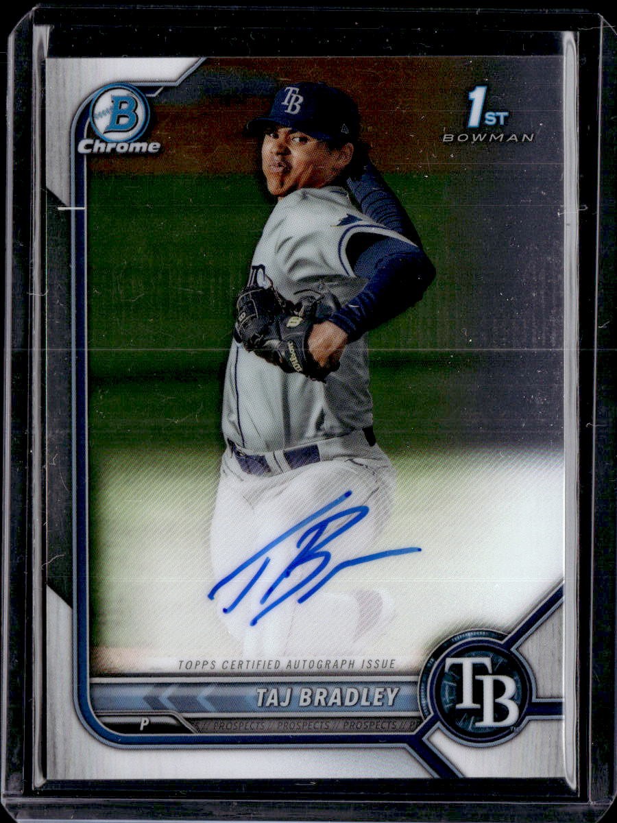 2022 Bowman #CPA-TB Taj Bradley Chrome Prospects Autographs