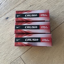 Nike Crush Longer Straighter 3 Golf Balls Per Pack 3 Packs Total