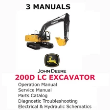 JOHN DEERE 200DLC EXCAVATOR OWNERS TECHNICAL OPERATION PARTS MANUAL PDF USB