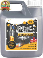 1L Drain Unblocker Heavy Duty Sink Pipe Cleaner for Showers Toilets & Drains 11.88 per litre
