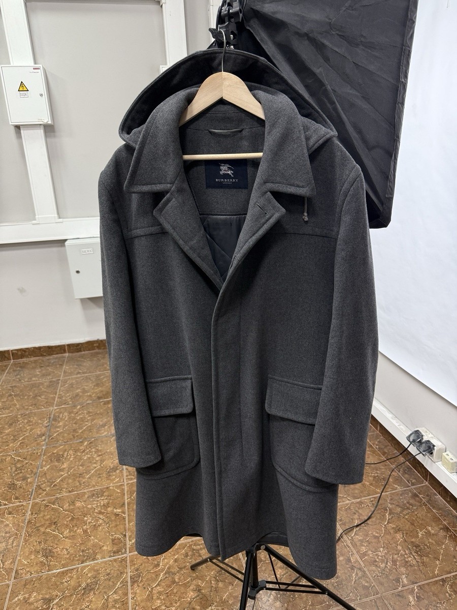 Burberry ダッフルコート 150A ダークグレーウール90% 90s Burberry グレー ダッフルコート 272028126020-1.jpg