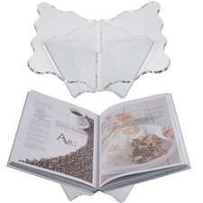 Clear Acrylic Book Holder, Wavy Edge Open Book Stand for Display and Reading ...