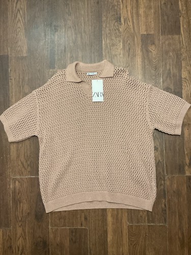 NEW ZARA CROCHET KNIT BUTTON DOWN SHIRT SIZE SMALL /MEDIUM LOT - Picture 2 of 13
