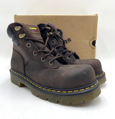 Dr. AirWair Martens BURNHAM ST Men's NEW Work Boots Brown US Size 8