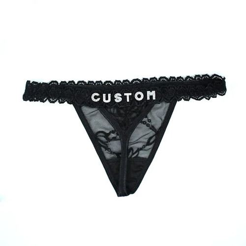 Mutandine perizoma personalizzate perizoma FAGGOT intimo bikini pizzo BF nome SI PAPÀ K4 - Foto 7 di 9