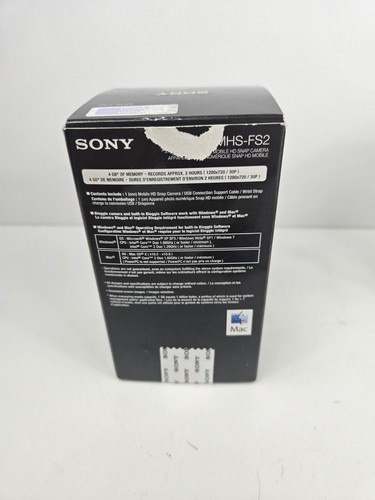 Sony Bloggie Duo 5.1MP HD Snap Camcorder 4GB Dual Screen MHS-FS2 Violet W/ Box - Picture 9 of 12