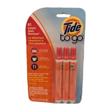Pluma quitamanchas instantánea Tide To Go portátil solución de manchas de lavandería 3 unidades nueva