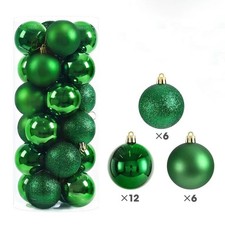 24Pcs 6cm New Christmas Tree Ball, Holiday Party Home Bauble Home Party Hanging