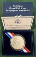 2007-P UNC Silver Little Rock Desegregation Dollar Box OGP with COA (0027)