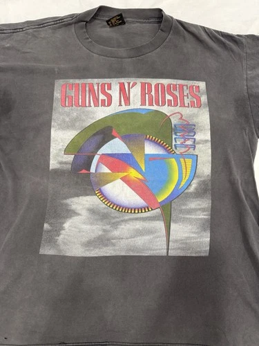 Guns N' Roses World Tour T-Shirt Listing Detail 1990s vintage concert t-shirt, vintage, single stitch, B+ condition
