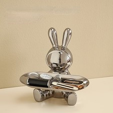 Design Schlüsselablage Hase Silber - Moderne...