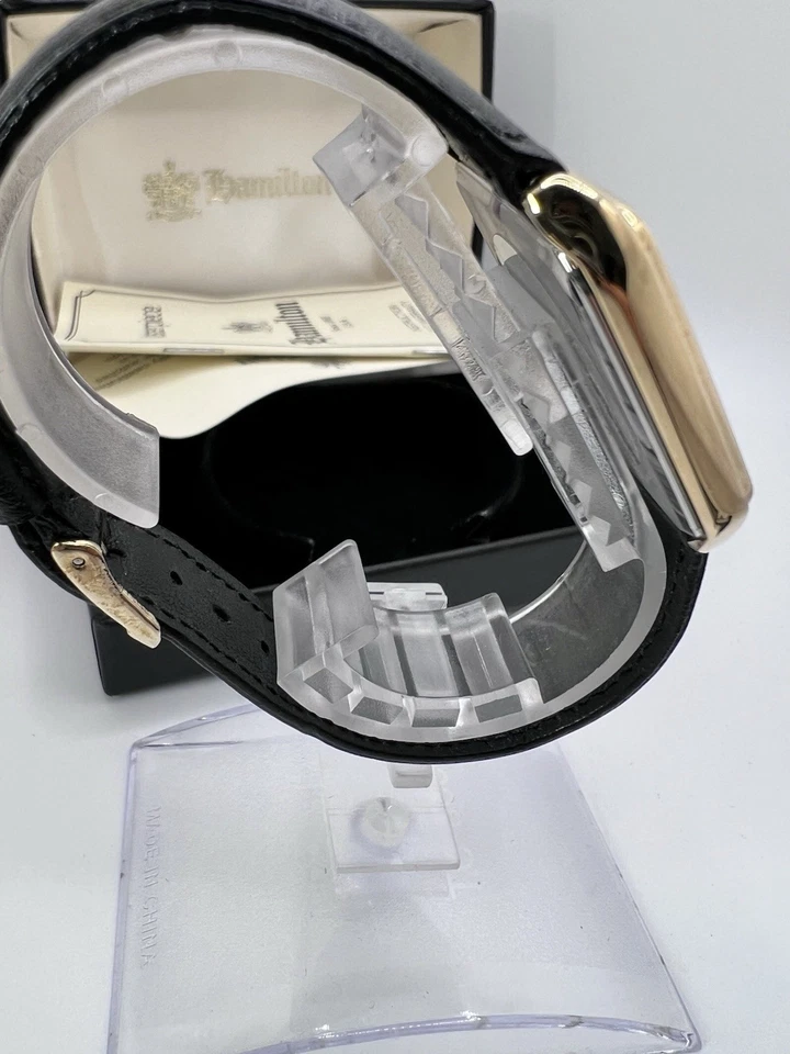 Para Hombres Nuevo Antiguo Stock Hamilton Obra Maestra Tanque Tono Dorado Sikorsky Reloj de Empleado Foto 4 de 4