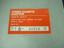 Adaptateur 8 Pistes-cassette Sparkomatic SCA10 - Vintage Années 60-70 - Japon