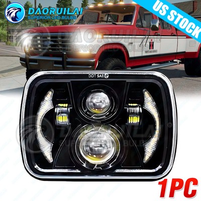 Black 130W 7x6'' Led Headlight High/LOW Beam fits for Ford E-350 E-450 Super Duty