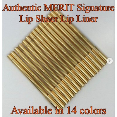 100 % NIB Authentic MERIT Signature Lip Sheer Lip Liner available in 14 colors