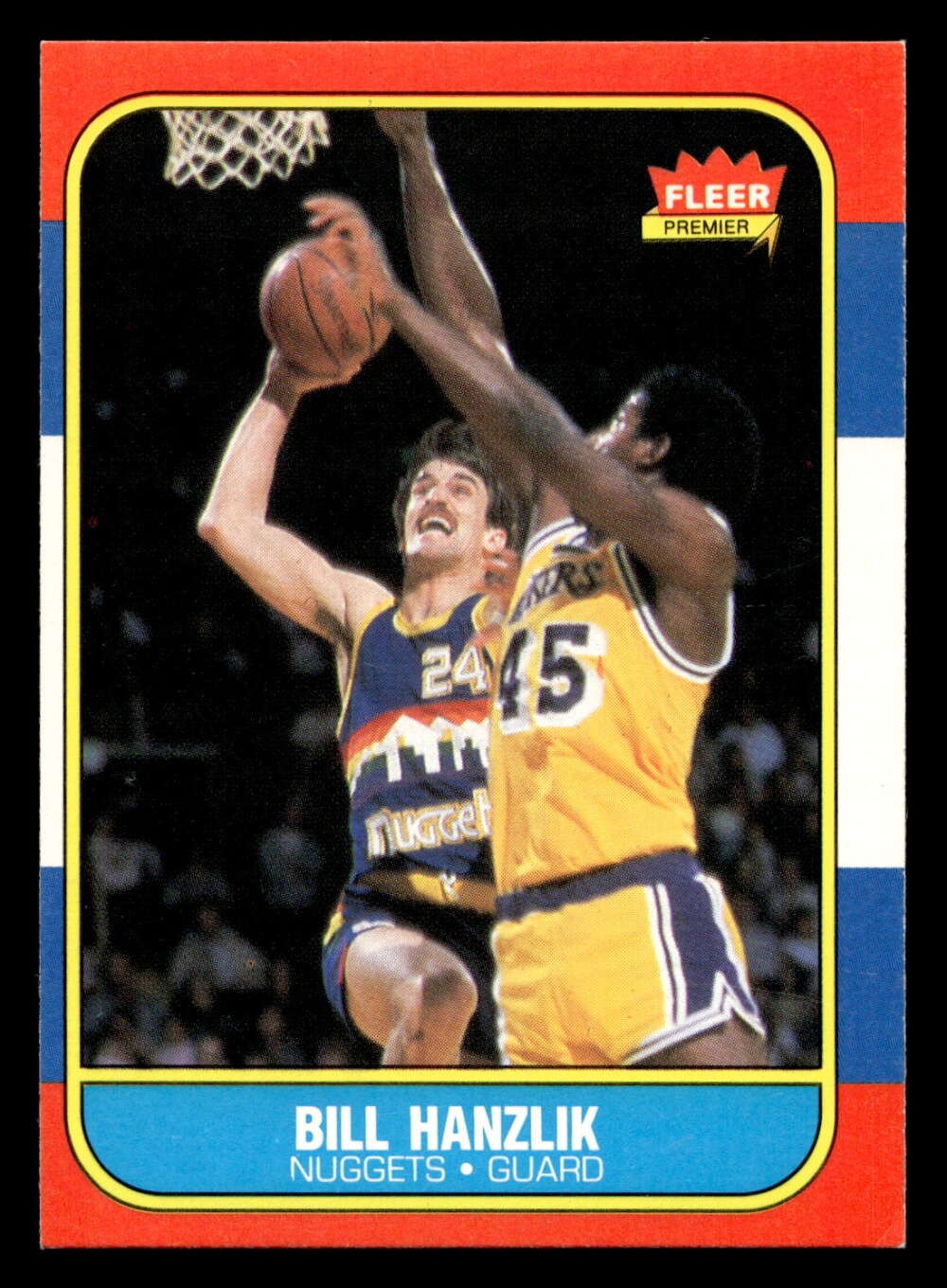 1986-87 Fleer #43 Bill Hanzlik Ex-Mint Nuggets Basketball