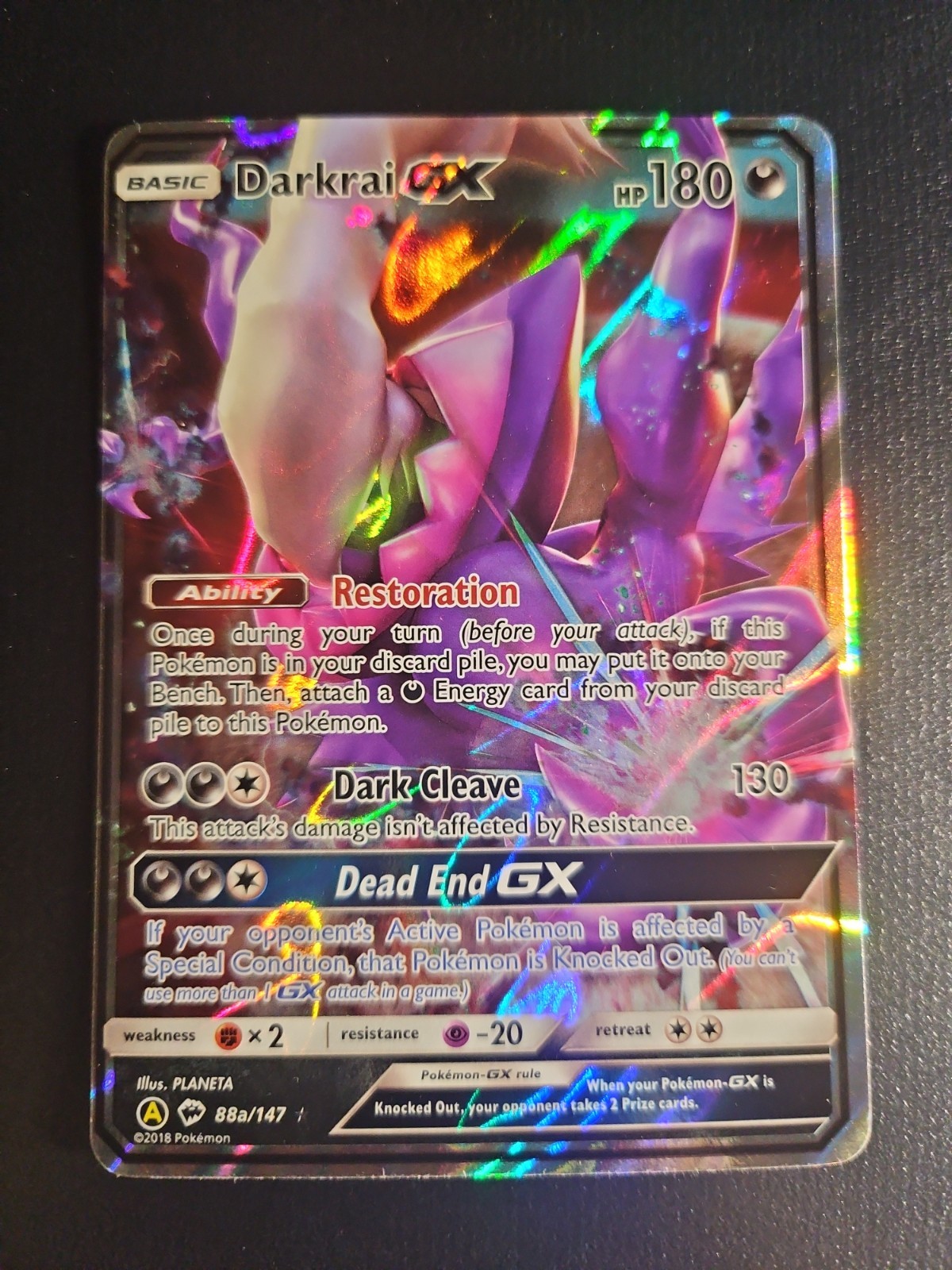 Darkrai GX 88a/147 Alternate Art Promo