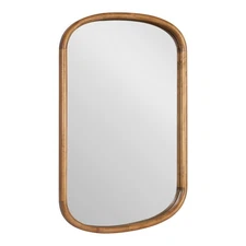 Kate and Laurel Talma Modern Arched Oval Wall Mirror; 24 x 36; Rustic Brown;