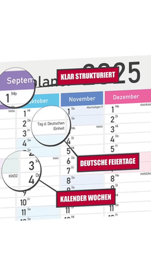 itenga Jahresplaner 2026 Wandkalender DIN A2 groß gefalzt gefaltet stabil blau weiss itenga Jahresplaner 2026 Wandkalender DIN A2 groß gefalzt gefaltet stabil blau weiss