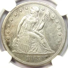 1865 Seated Liberty Silver Dollar Civil War $1 - NGC AU Details - Rare Date!