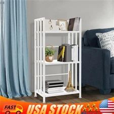 3-Tier Metal Floor Standing Display Bookshelf Living Room Open Shelf Bookcase