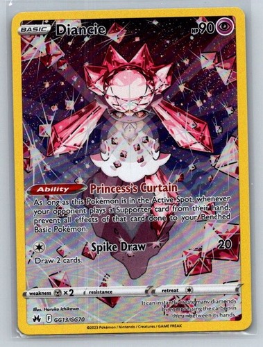 Diancie GG13/GG70 Crown Zenith: Galarian Gallery Ultra Rare Holo
