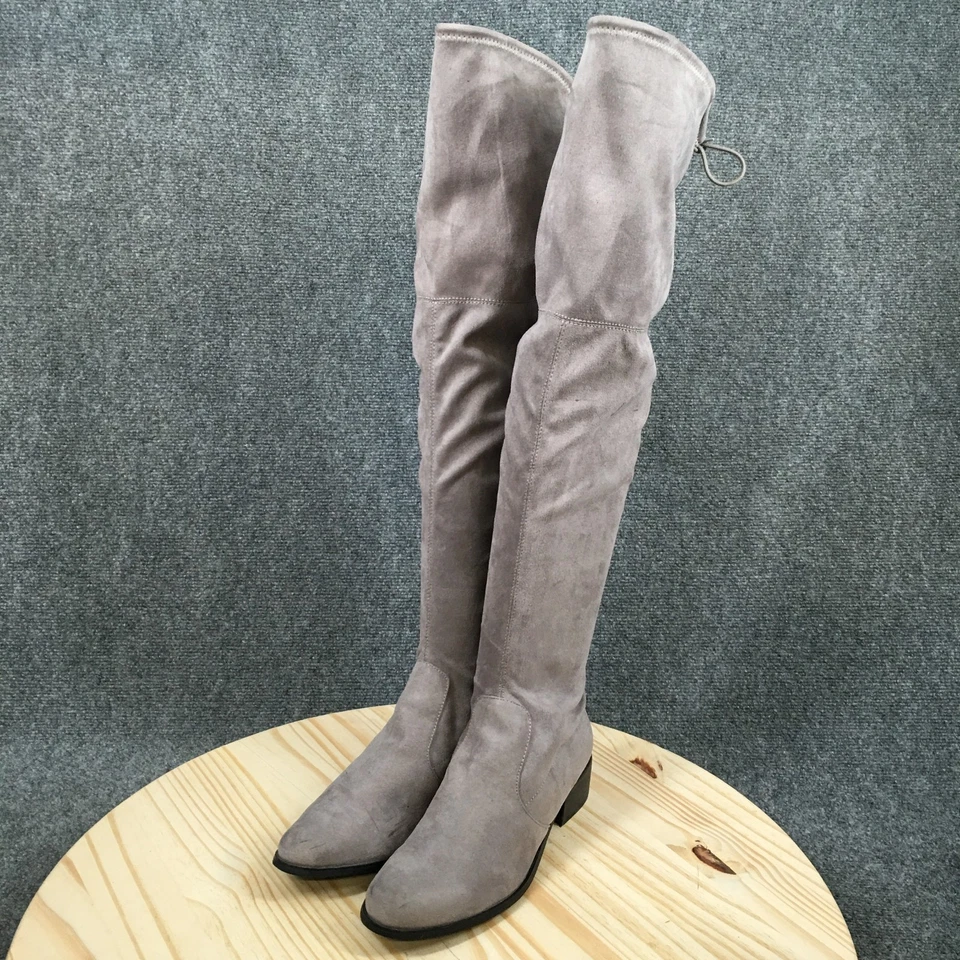Botas Charles By Charles David para mujer 8,5 sobre la rodilla bota de tela gris Foto 3 de 4