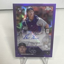 2023 Topps Chrome Brian Serven Rookie Auto RC Purple  /250 Rockies
