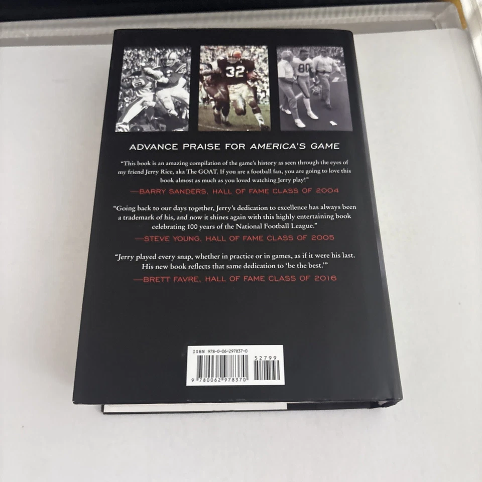 SIGNED Jerry Rice America’s Game: The NFL at 100 Hardcover Book Foto 3 de 4