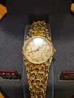 Vintage Gruen Men's Lady Liberty Coin Wrist Watch Nugget Band