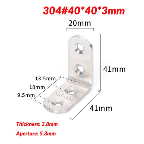 304/201 Heavy-Duty Stainless-steel Angle L Shape Brace Bracket - Shelf Support - Picture 18 of 23
