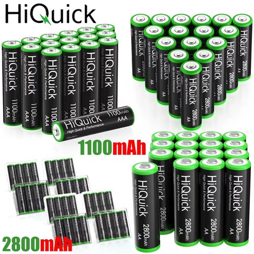 HiQuick 1.2V AAA AA Rechargeable Batteries 1100/2800mAh Ni-MH AAA AA Battery lot - Picture 2 of 34