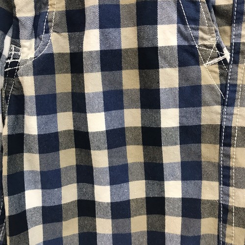 Gap Kids Boys Short Shorts Plaid Checkers Blue White Chino Size 8 - Picture 2 of 4