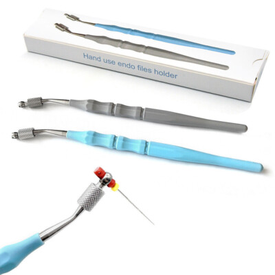 2x Dental Endodontic File Holder Posterior Root Canal Clip Autoclaved Hand Use