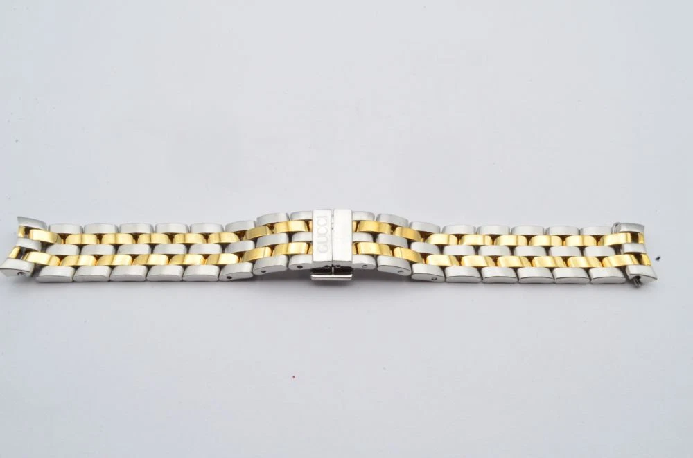 GUCCI STAHL ARMBAND 15MM FÜR 5500 DAMEN UHR STAHL/GOLD SELTEN