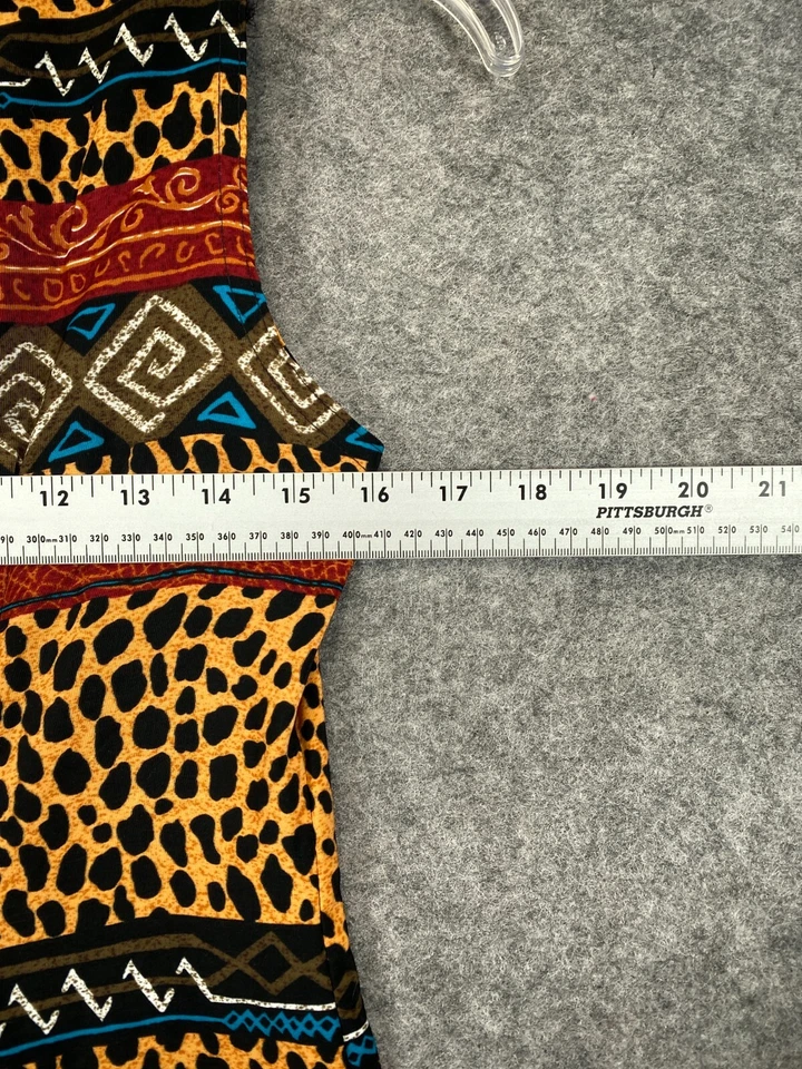 Vestido Sag Harbor Petites para mujer 4P multicolor geométrico línea A cremallera sin mangas Foto 2 de 4