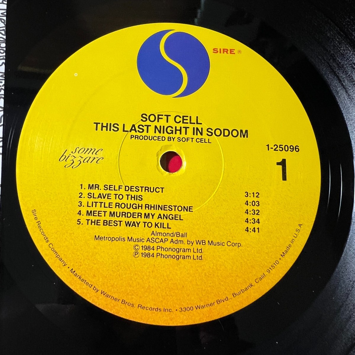 RARE LP VINYL ALBUM: Soft Cell The Last Night in Sodom PROMO