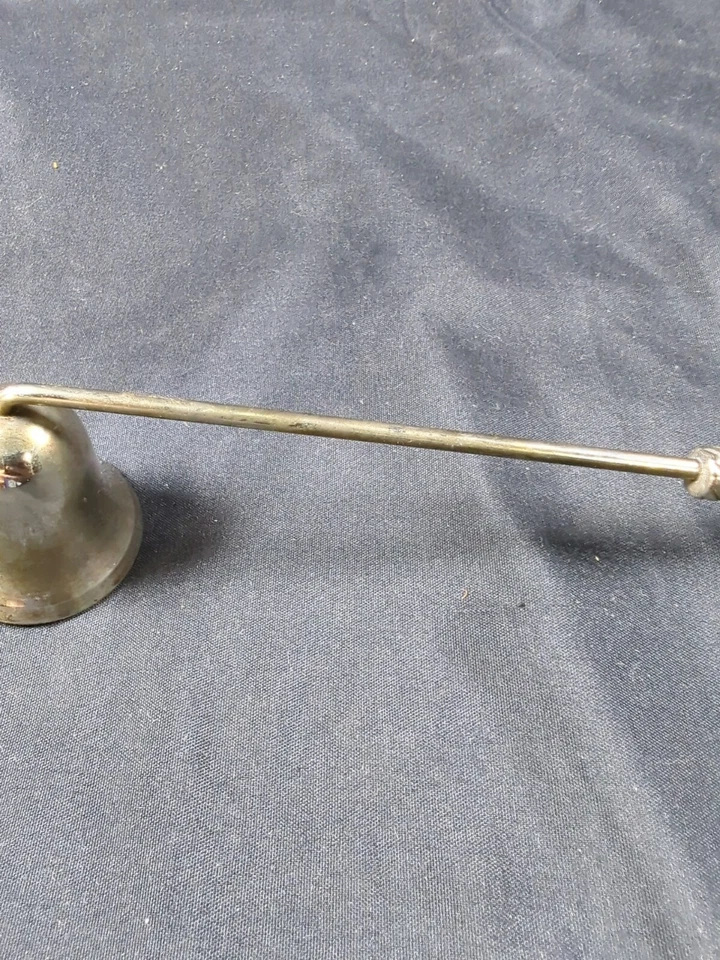Beautiful Silver Bell Shaped Candle Snuffer 8.5" L Spiral Design Handle Classic - Image 3 of 4