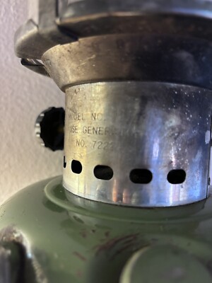 Vintage Sears Coleman 72242 Two Mantle Avocado Green Lantern r3s1