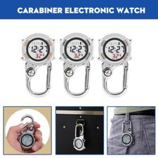 Backpack Clip On Belt Carabiner Digital Sports Fob Watch For Nurse Doctor WXN