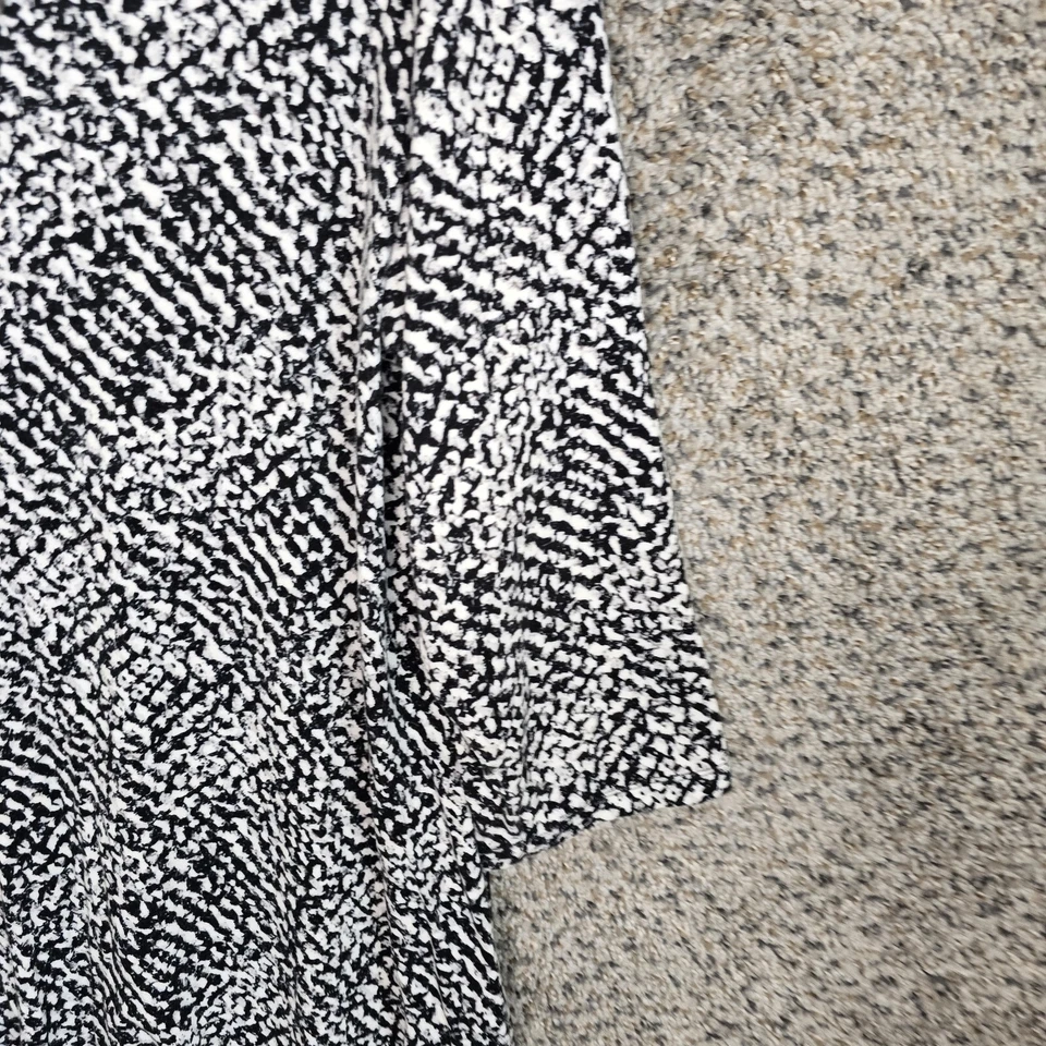 Top Rosa + Oliva Mujer Plus 1X Negro Estampado Manga Larga Cuentas Informal Damas Foto 2 de 4